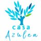 Logo simple casa azulea